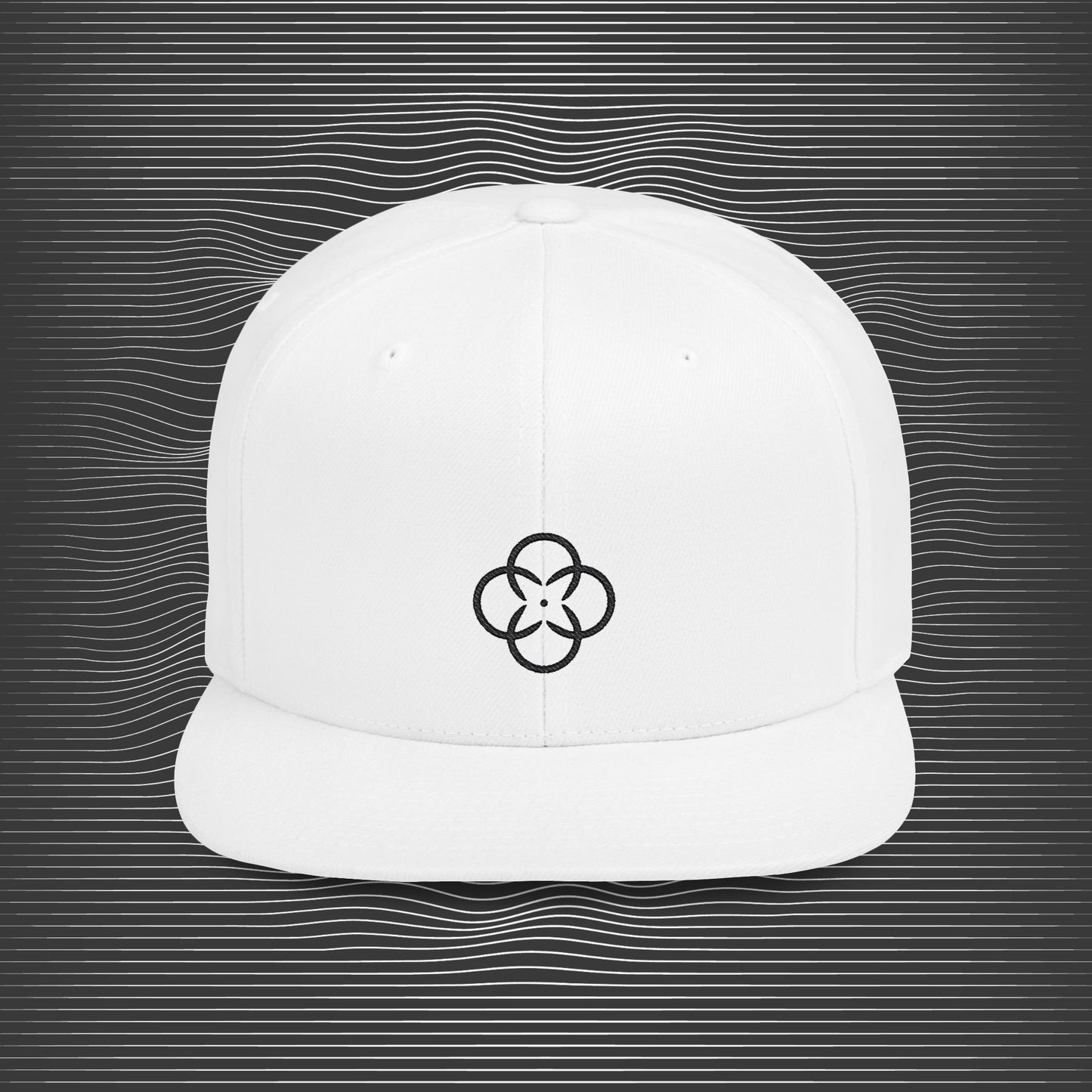 [II] Standard Embroidered Logo Flat-bill Hat