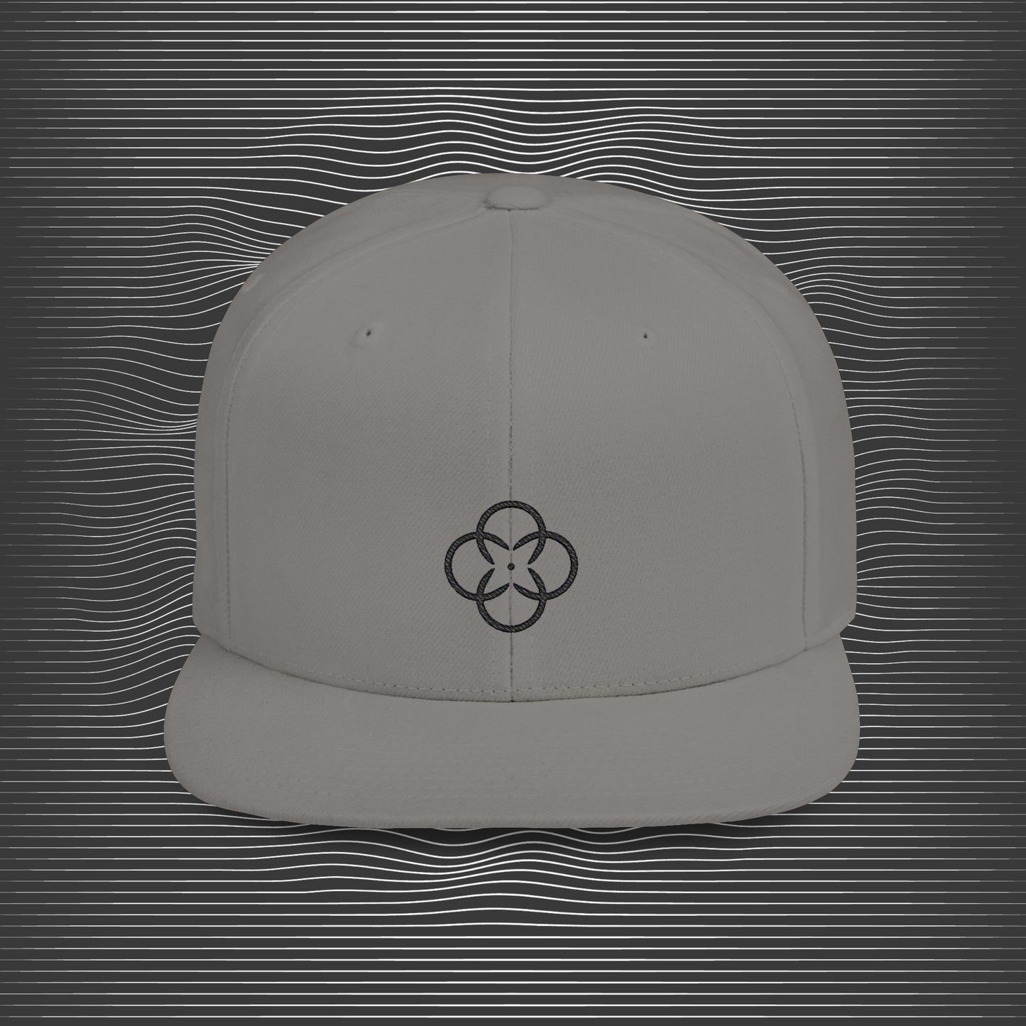 [II] Standard Embroidered Logo Flat-bill Hat