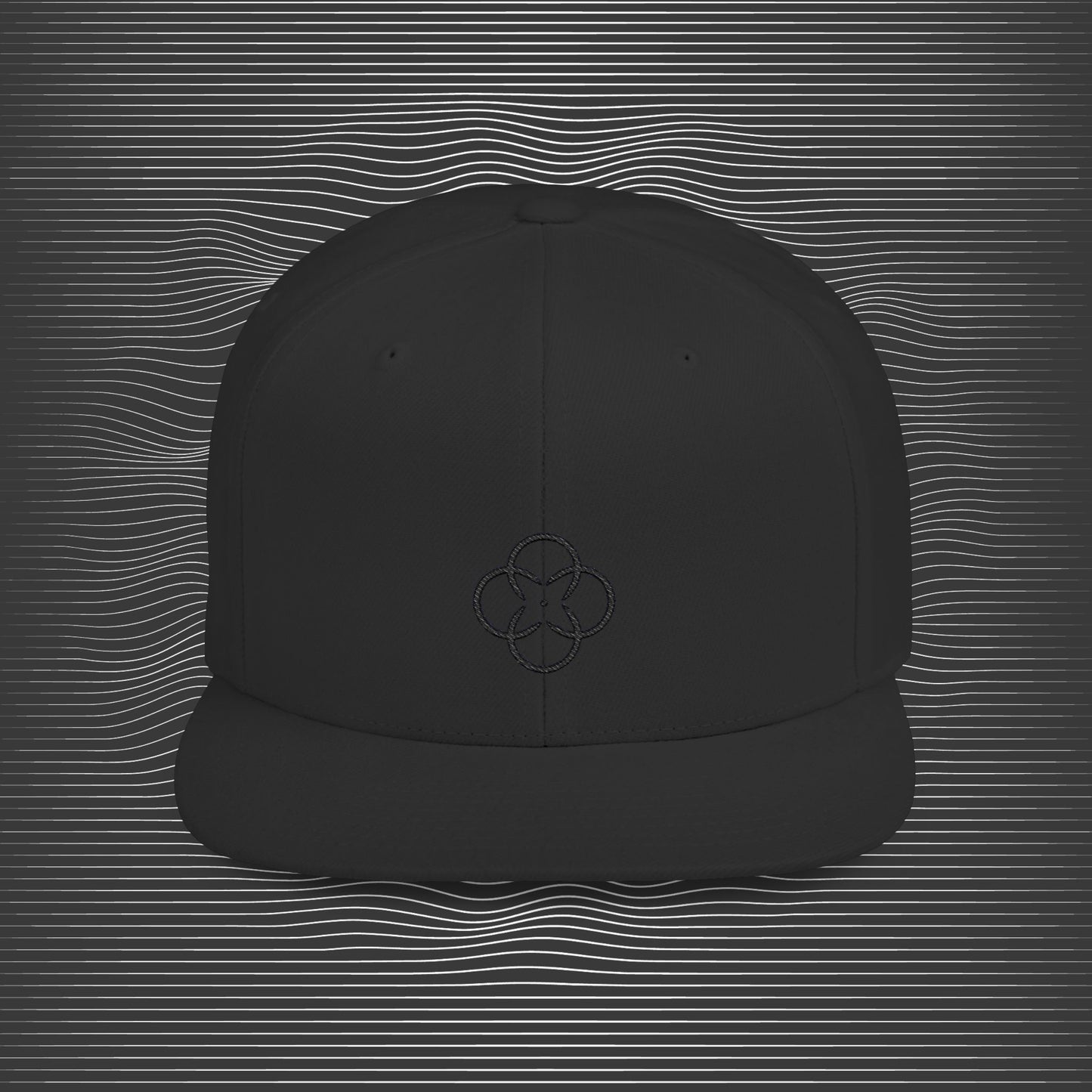 [II] Standard Embroidered Logo Flat-bill Hat